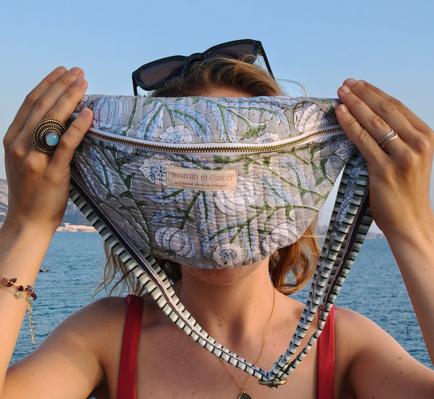 Blue and Green Fanny pack