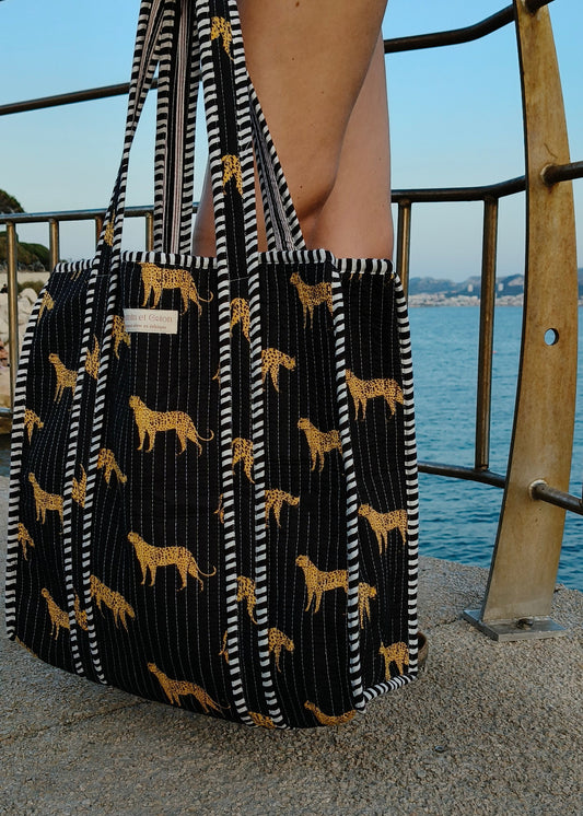 Black Leopard Bag