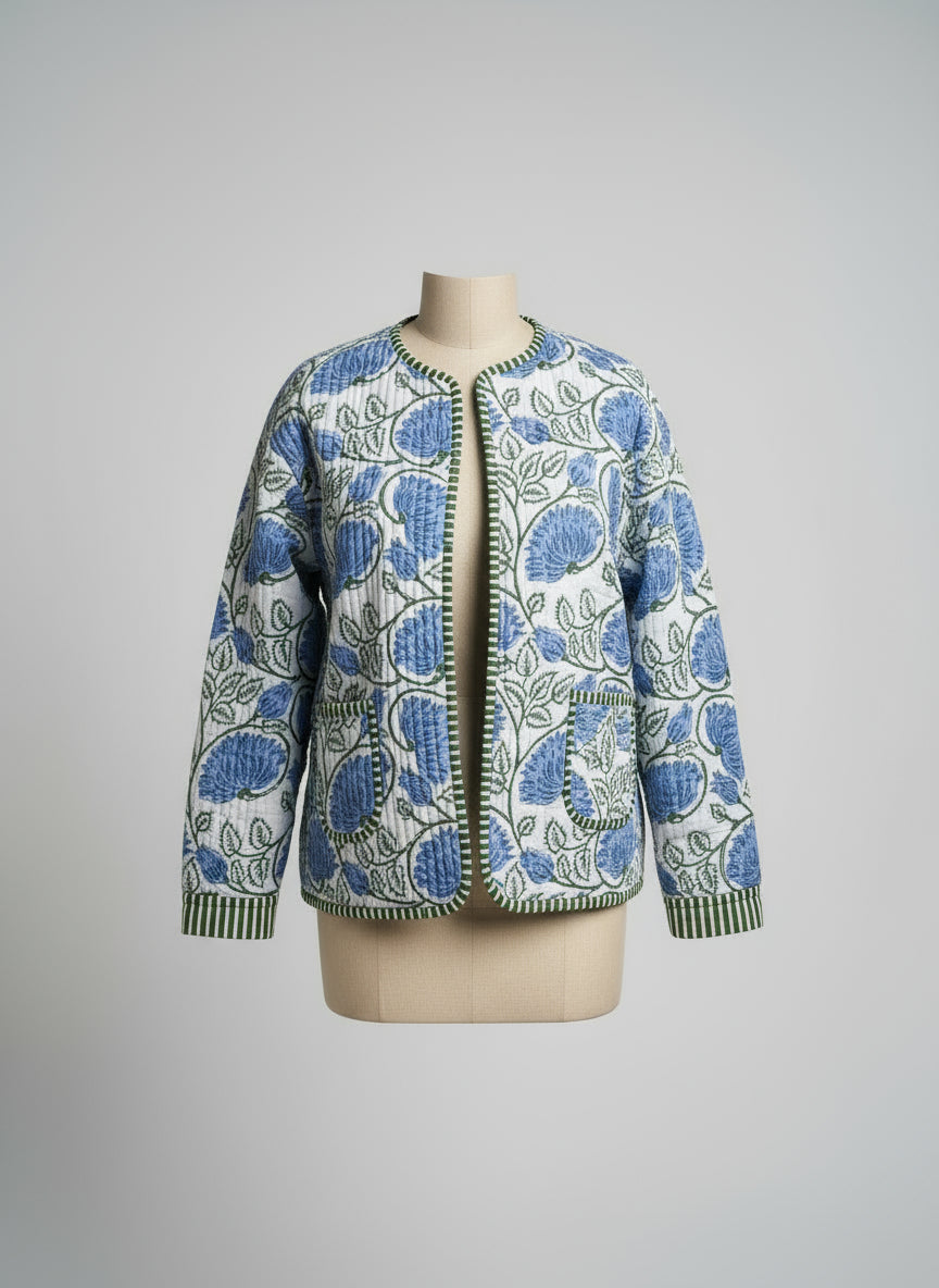 Blue and Green Flower Jacket