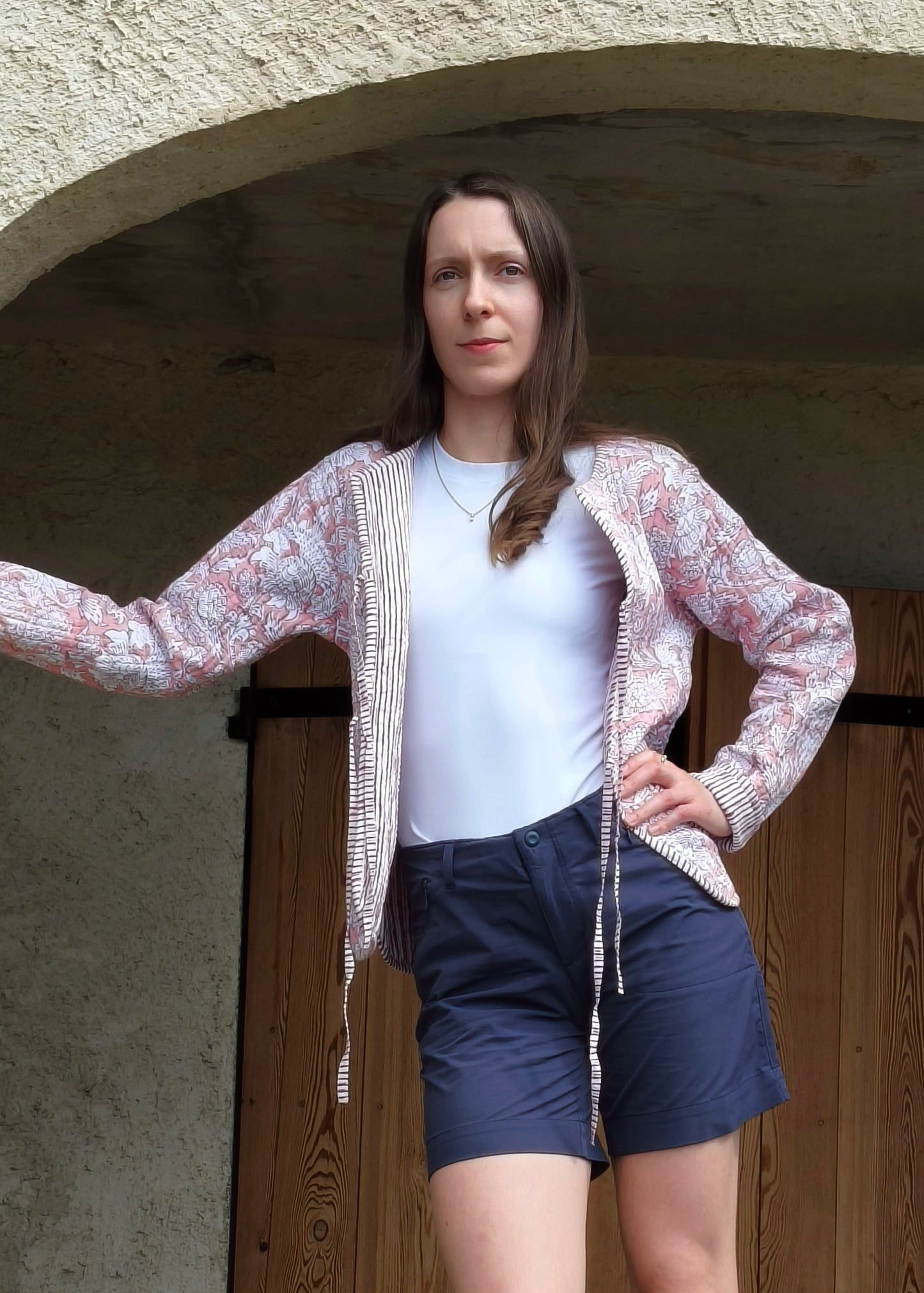 Pink and White Flower Jacket