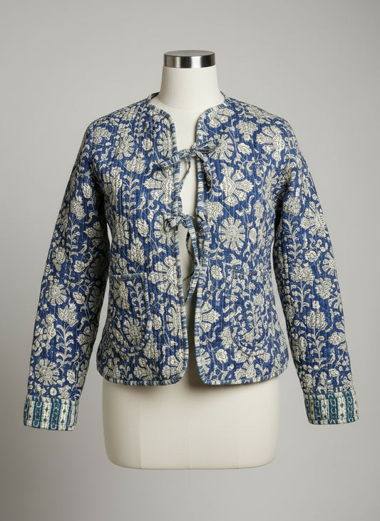Blue and White Flower Jacket