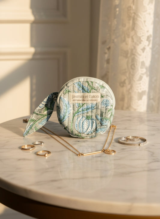 Grey Green Coin Bag