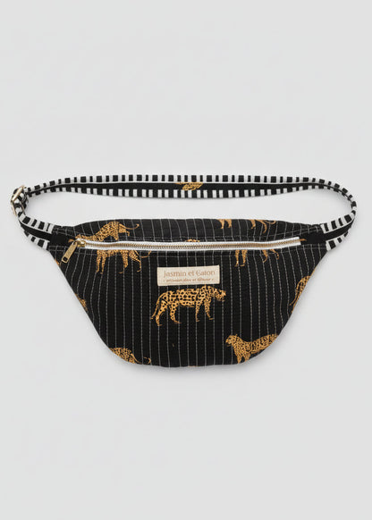 Black Leopard Fanny Pack