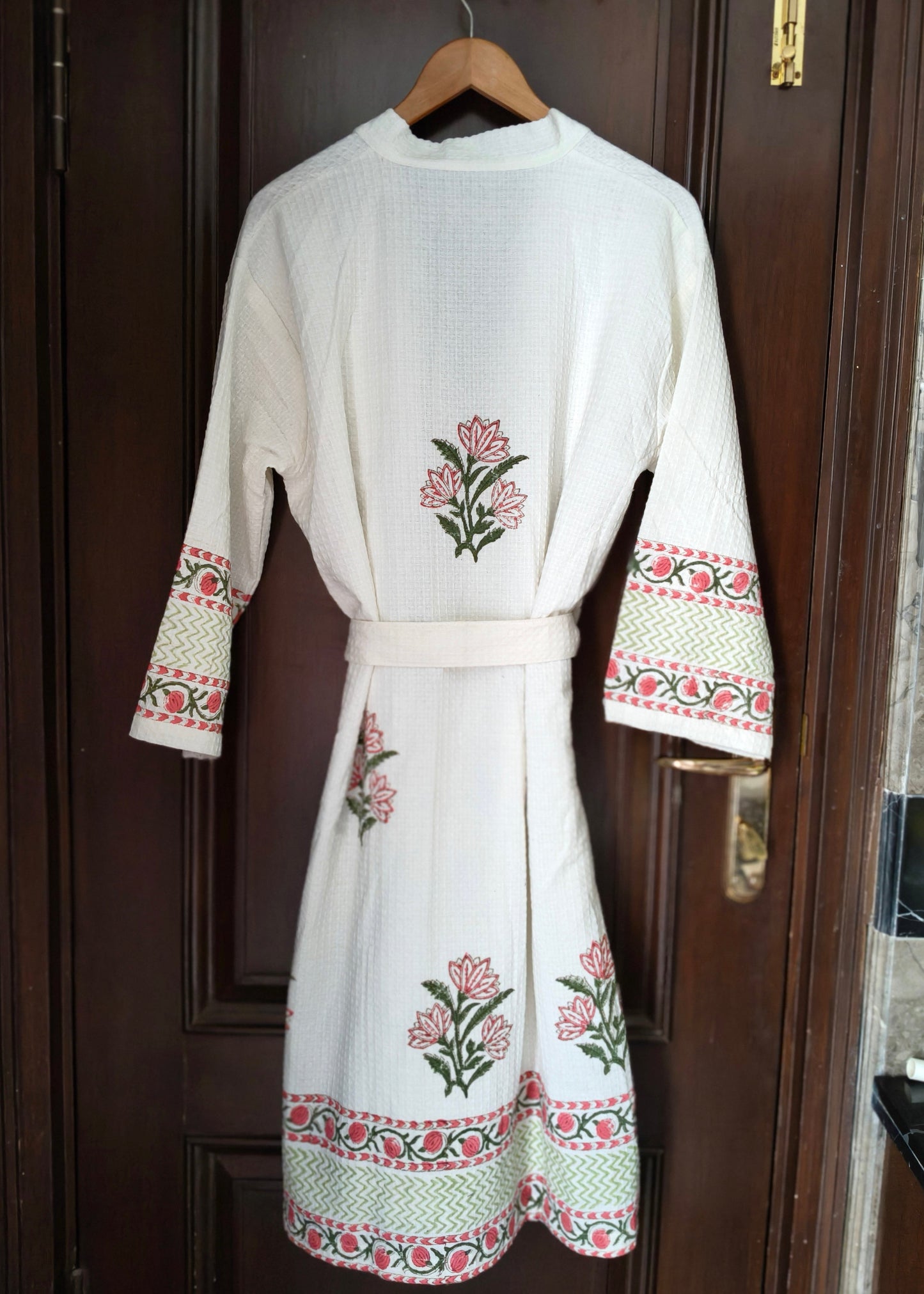 White and Red Bathrobe