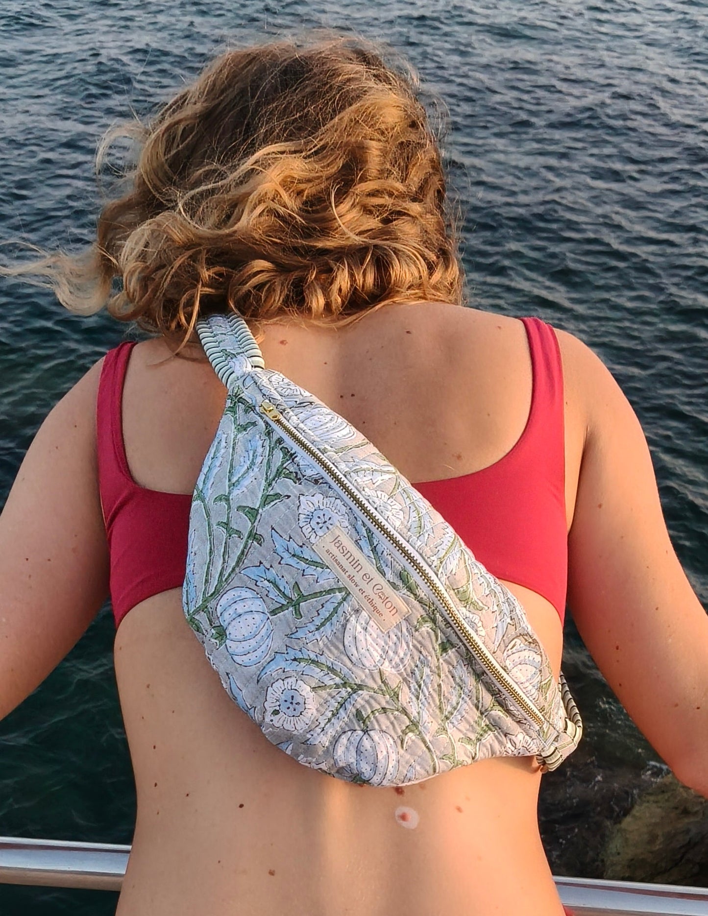 Blue and Green Fanny pack