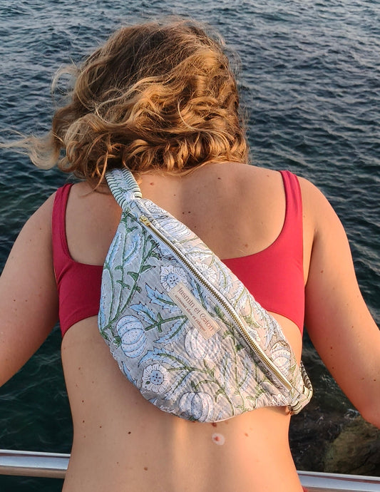 Blue and Green Fanny pack