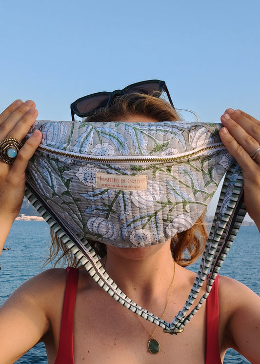 Blue and Green Fanny pack