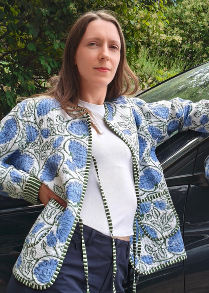 Blue and Green Flower Jacket