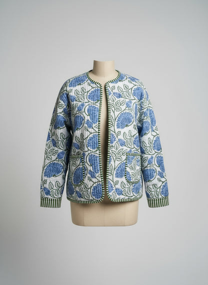 Blue and Green Flower Jacket
