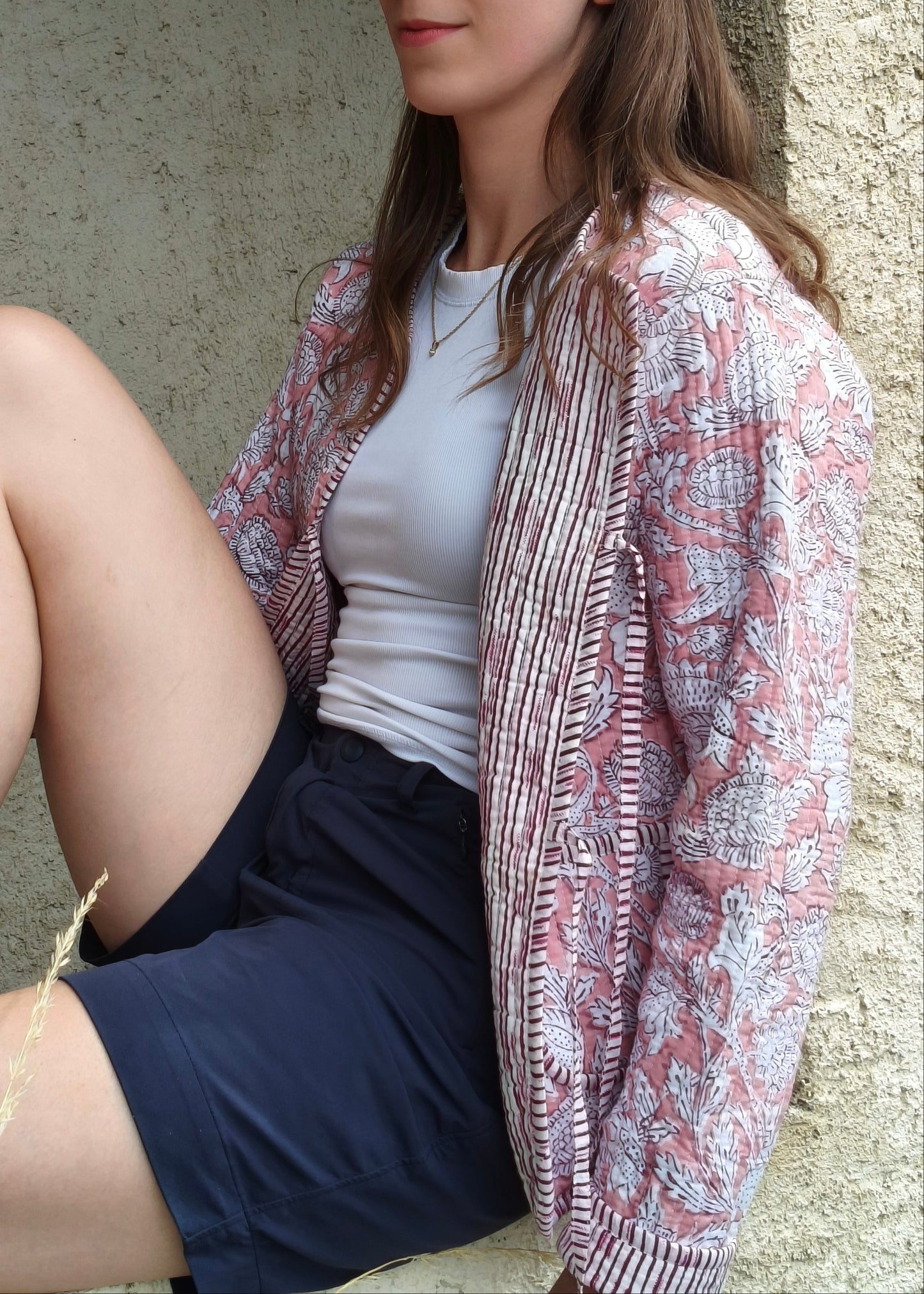 Pink and White Flower Jacket