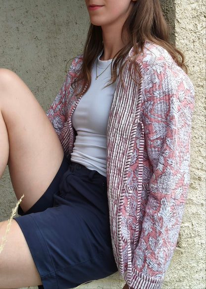 Pink and White Flower Jacket