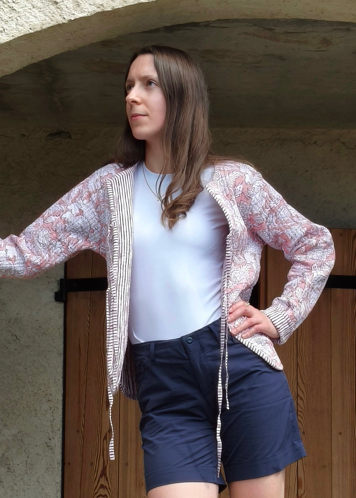 Pink and White Flower Jacket