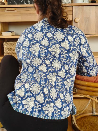 Blue and White Flower Jacket