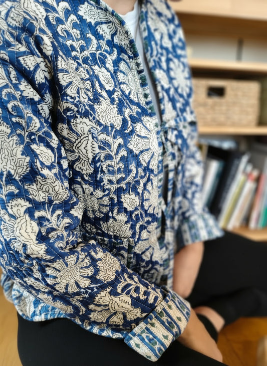 Blue and White Flower Jacket