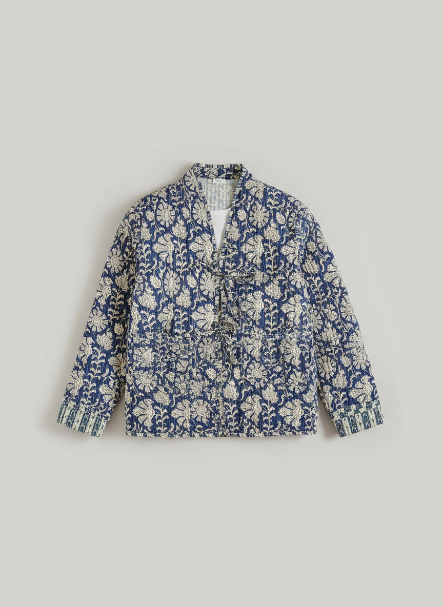 Blue and White Flower Jacket
