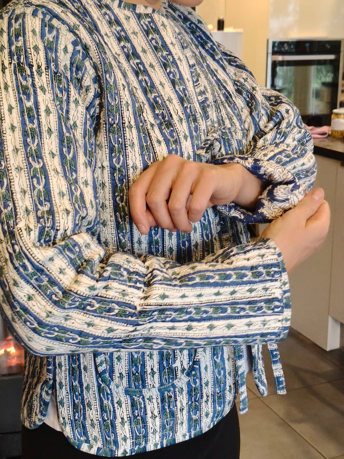 Blue and White Flower Jacket