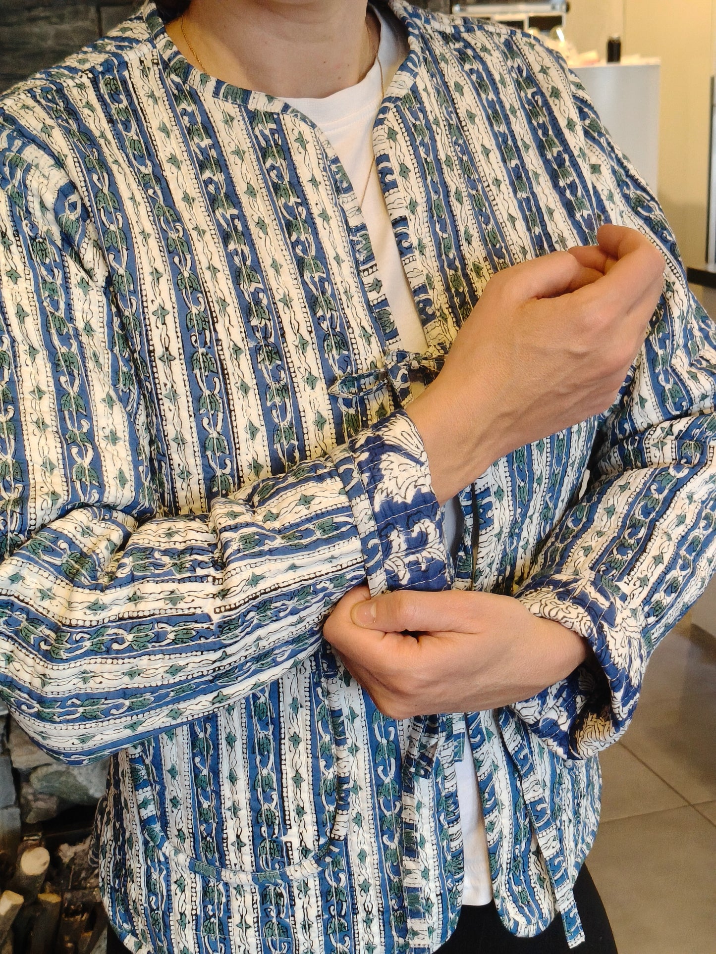 Blue and White Flower Jacket