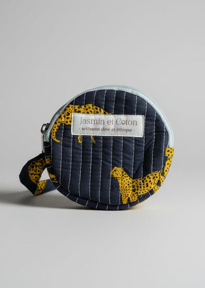 Black Leopard Coin Bag