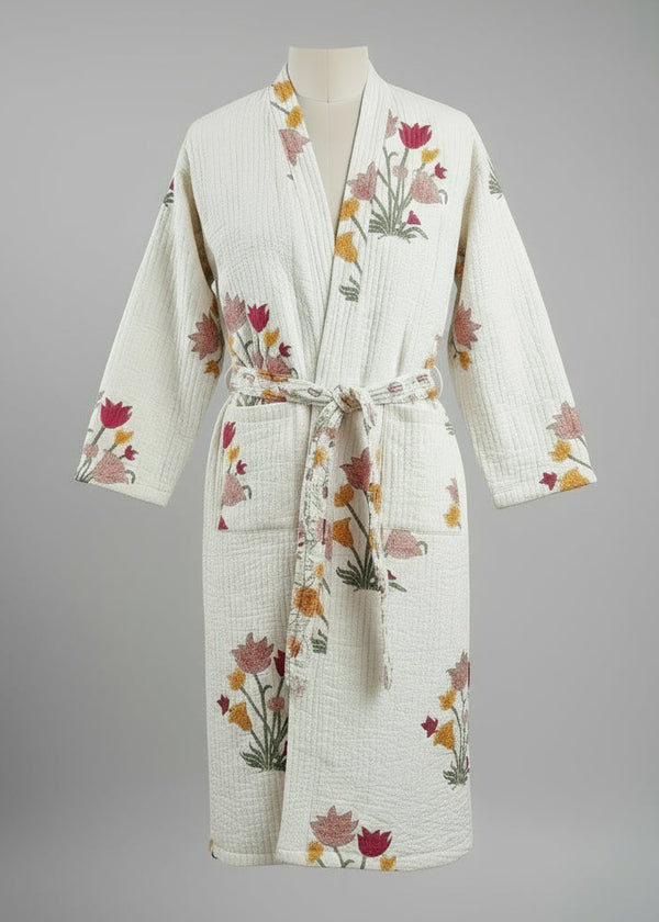 White Lurex Kimono