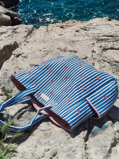 Sac Plage Red Hearts