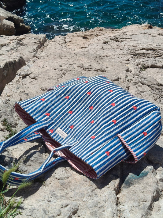Sac Plage Red Hearts