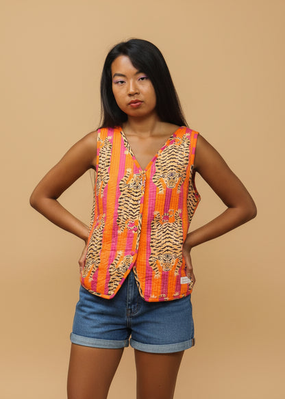 Tiger Orange Reversible Vest