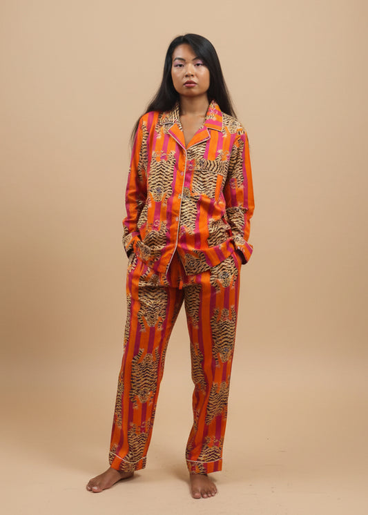 Tiger Orange Pyjama Set