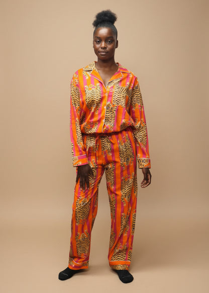 Tiger Orange Pyjama Set