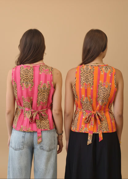 Tiger Pink Reversible Vest