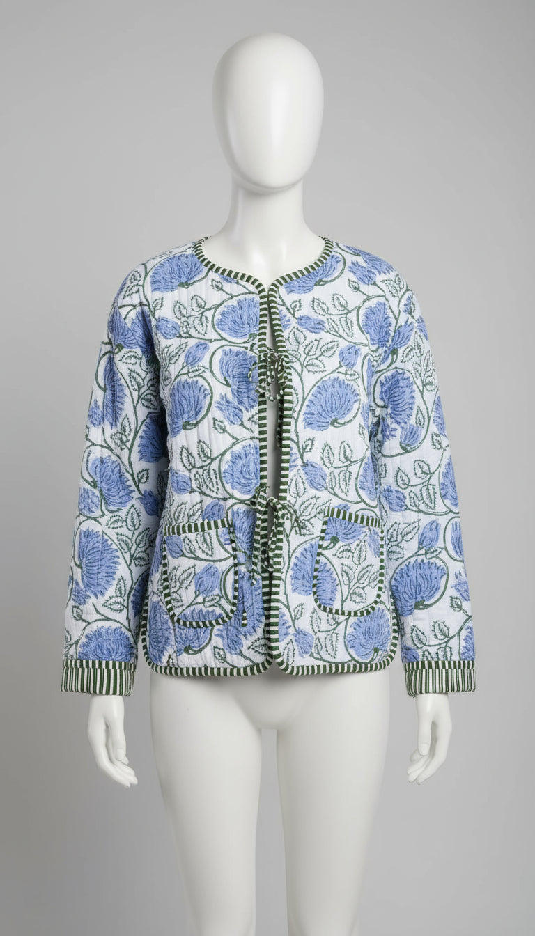 Blue and Green Flower Jacket