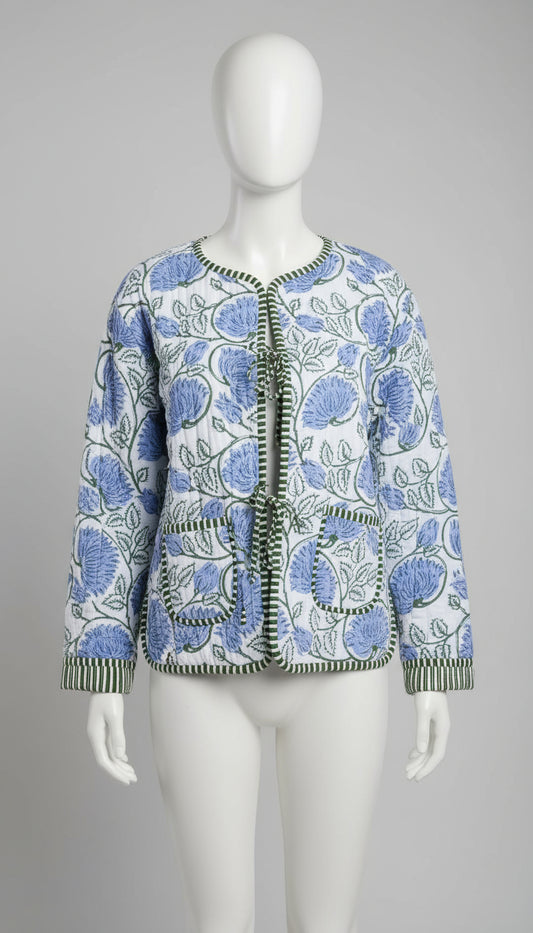 Blue and Green Flower Jacket