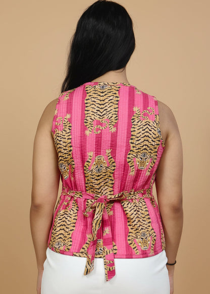 Tiger Pink Reversible Vest