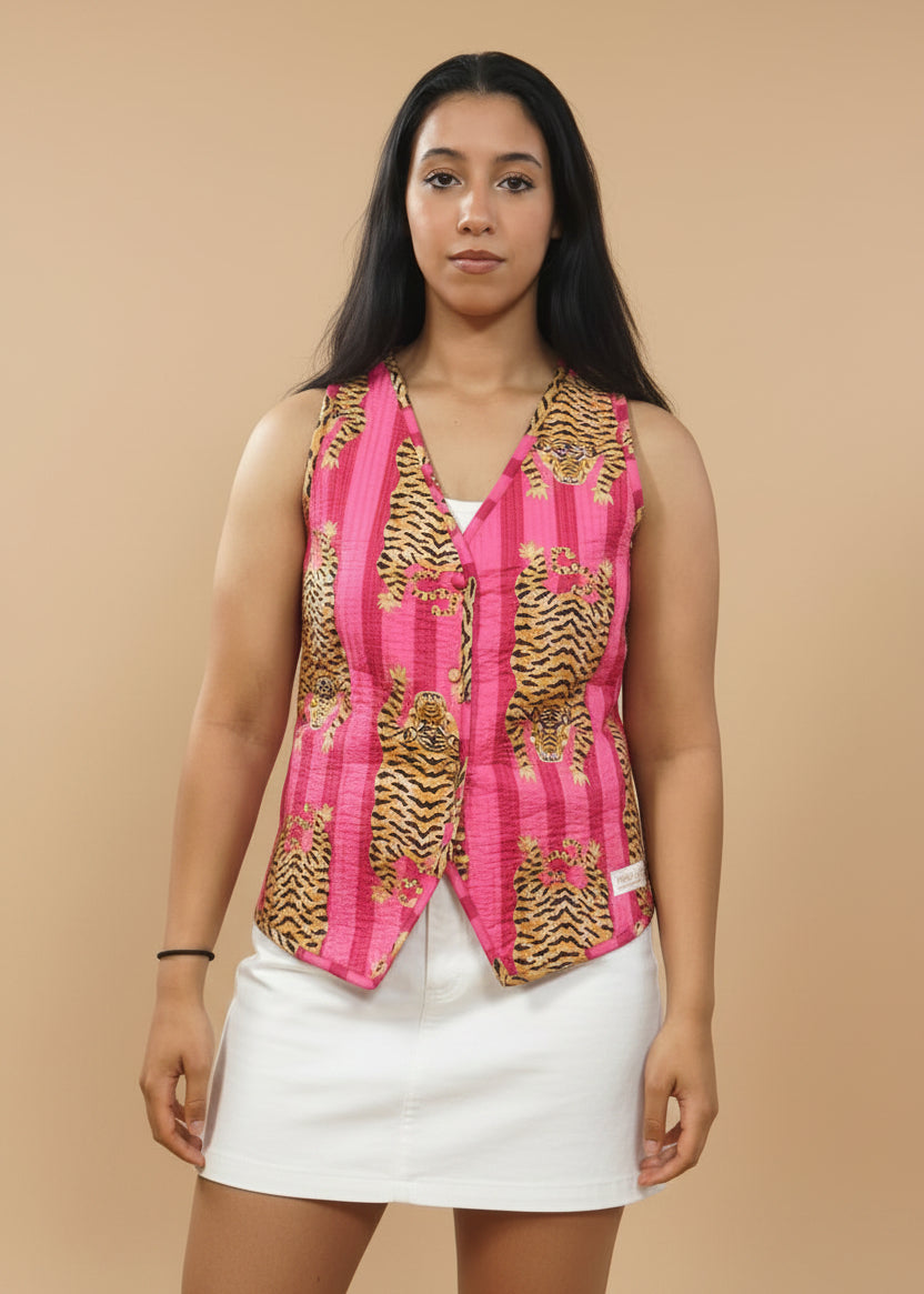 Tiger Pink Reversible Vest