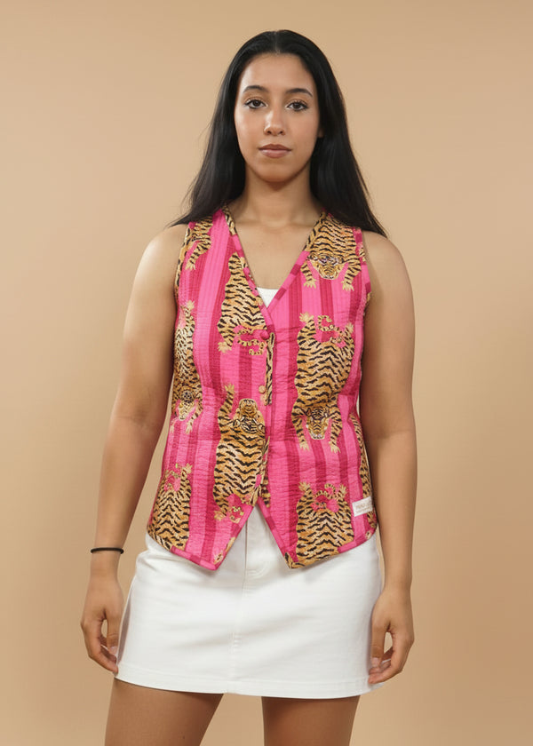 Tiger Pink Reversible Vest